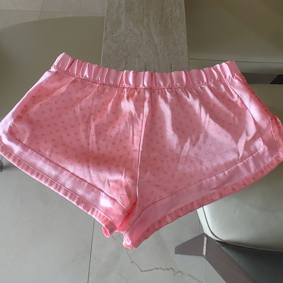 Victoria's Secret Satin Sleep Shorts - Pink print - Small - Picture 3 of 5